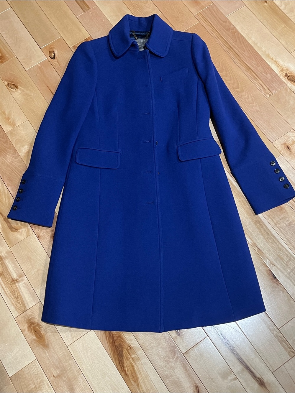 J.CREW Double Cloth Metro Lady Day Coat – Wool THINSULATE – Blue Heather - Picture 3 of 7